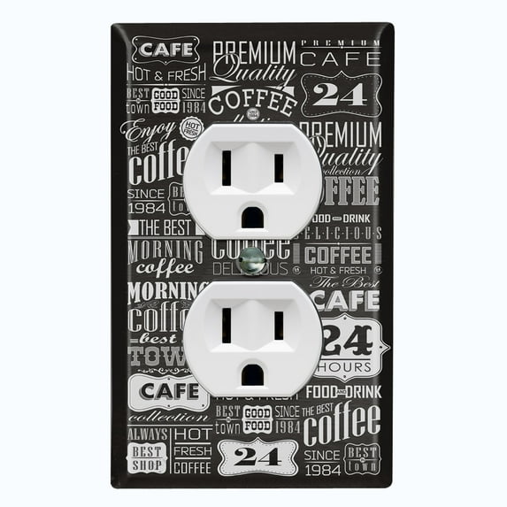 Metal Light Switch Plate Cover Cafe Diner Coffee Sign COF022