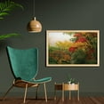 thumbnail image 2 of Garden Wall Art with Frame, Maple Trees in the Fall at Portland Japanese Garden Foggy Morning Scenery, Printed Fabric Poster for Bathroom Living Room, 35" x 23", Red Yellow Green, by Ambesonne, 2 of 2