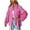 Hot Pink, variant on Uaswgudfs ​Women's Structured Lapel Collar Short Coat - Tassel Accents Snap Button Closure Chic Casual Wear​