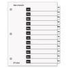 OneStep Printable Table of Contents and Dividers, 12-Tab, Jan. to Dec., 11 x 8.5, White, 1 Set