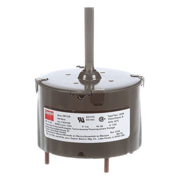 Dayton HVAC Motor,1/100 HP,1550 rpm,115V,3.3 71634706M