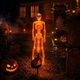 thumbnail image 6 of Solar Skeleton Yard Stake Lamp, Glow Bones Halloween Decoration with LED Light, Waterproof 3D Realistic Skull for Outdoor Grave Lawn Patio Fall Decor, 6 of 7