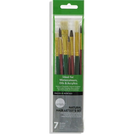 Daler Rowney Simply Natural Hair Artist S Brush Set 7 Piece