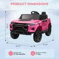 thumbnail image 6 of EastVita 24V Kids Ride on Car 2 Seater Electric Ride on Toy for Toddlers Battery Powered Ride on Truck Car with Remote Control, Battery Display, Handle, Trunk, LED Lights, Music pink, 6 of 8