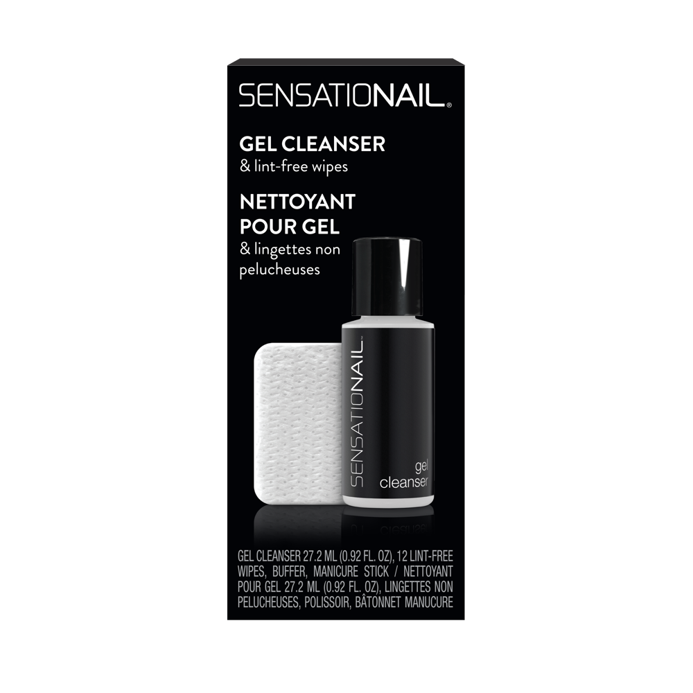 Sensationail Gel Cleanser and Lintfree Nail Wipes (Clear), 0.92 fl oz