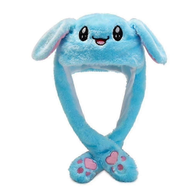Plush Moving Bunny Ears Hat Cute Rabbit Hats Funny Movable Ears Cap -NMAOV