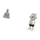 thumbnail image 5 of Estatua de mono,Estatua de Buda Mono para Interiores y Exteriores Budista,Figuras en miniatura meditando para decorar el jardín de casa.,Figura de escritorio,Estante con estatua de astronauta, 5 of 8