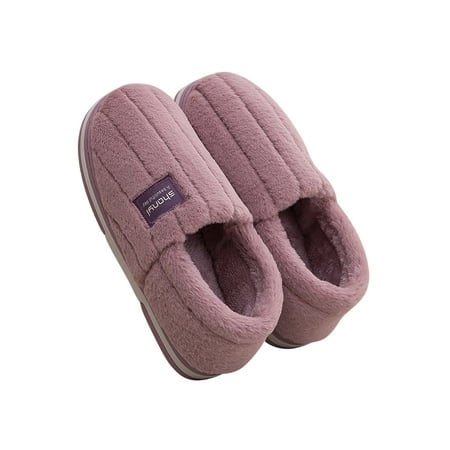 

Rotosw Women s Men Slipper Slip On Plush Fleece Soft Winter Warm Home Indoor Shoes