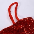 thumbnail image 5 of Glam Sequin Two Piece Sleeveless Skirt Set for Parties and Evening Occasions – Sparkling Outfit with Belted, S, Red, 5 of 6