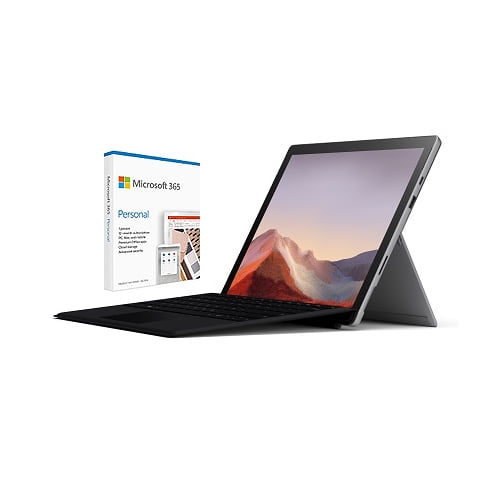 Microsoft Surface Pro 7 12.3" Intel Core i5 8GB RAM 128GB SSD Platinum + Surface Pro Signature Type Cover Black + Microsoft 365 Personal 1 Year Subscription For 1 User