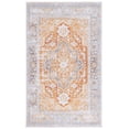 thumbnail image 2 of Safavieh Arizona Phelim Floral Machine Washable Area Rug, Rust/Gray, 4' x 6', 2 of 11