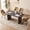 Boucle Brown Chairs, variant on 71" Natural Large Dining Table Set for 4 Modern Kitchen Table with Beige Boucle Upholstered Kitchen Chairs Set of 4