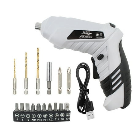 

DESTYER Metal Wireless Electric Screwdriver Ergonomic Rotatable Handle 1300mAh Power Display Household Screw Driver with Drill Head