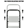 thumbnail image 3 of Garvee Folding Hand Truck | 3 Step Ladder | 250 LBS Capacity | Non-Slip Pedal | 2 Wheels | Silver, 3 of 7