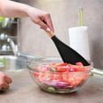 thumbnail image 6 of Multi Function Spoon Spatula,Happon 2 Pcs Silicone Cooking Spoons, Salad Pizza Spatula, Heat Resistant Spatula Spoons for Kitchen, Nonstick (Black), 6 of 6