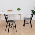 thumbnail image 2 of Topbuy 2 PCS Steel Chairs Dining Side Tolix Chairs Armless with High Cross Back Black, 2 of 7