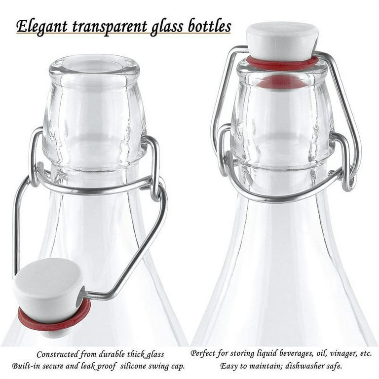 Estilo Glass Water Bottles 16 oz, Stainless Steel Cap - Case of 6