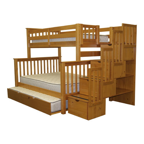Bedz King Stairway Bunk Beds Twin Over, Bedz King Stairway Bunk Bed Twin Over Twin