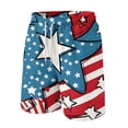 thumbnail image 6 of JULMCOMO American Flag Men's Shorts Drawstring Red White Blue Loose Stars Stripes Summer Shorts for Independence Day with Pockets Royal Blue S, 6 of 6