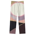 thumbnail image 4 of Abstract Floral Art Print Winter Female Pants Flannel High Waist Women Pants Lady Warm Straight Leg Plush Trousers, 4 of 7