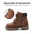 thumbnail image 3 of Dream Pairs Kids Fashion Ankle Booties Boys Girls Toddler/Little Kid with Hook and Loop, 3 of 5