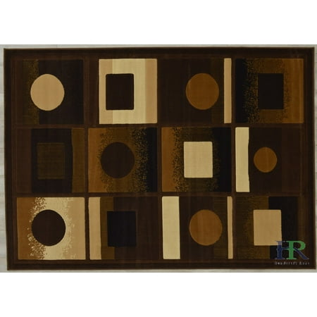 Brown Geometric Pattern - Handcraft Rugs - Brown, Beige, Ivory, Modern Rectangular Geometric Pattern Area Rug (Approximately 2 by 3 Doormat)