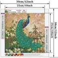 thumbnail image 3 of Pintura de diamante 5D NQ pavo real 30x30 cm decoración pared dormitorio hogar, 3 of 5