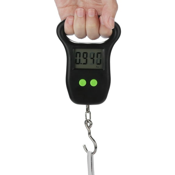 Usloyux under $5 Digital Hanging Scale, 50kg x 10g Digital Hanging Luggage Fishing Scale, Portable Electronic Hook Scale with LCD Display, Weight Scale for Suitcase Bag Package
