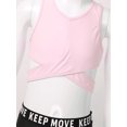 thumbnail image 6 of YEAHDOR Kids Girls Activewear Athletic Crop Top with Leggings Gym Sports Suit Outfit Set, 6 of 7