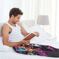 thumbnail image 5 of Honiee Colorful Wolf Head A for men - a sleek fusion of Straight Pajama Pants, versatile Lounge Pants, and cozy Sleepwear, all rolled into one-Large, 5 of 6