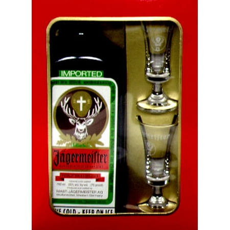 Jagermeister Liqueur, 750 mL W/ 2 Shot Glasses