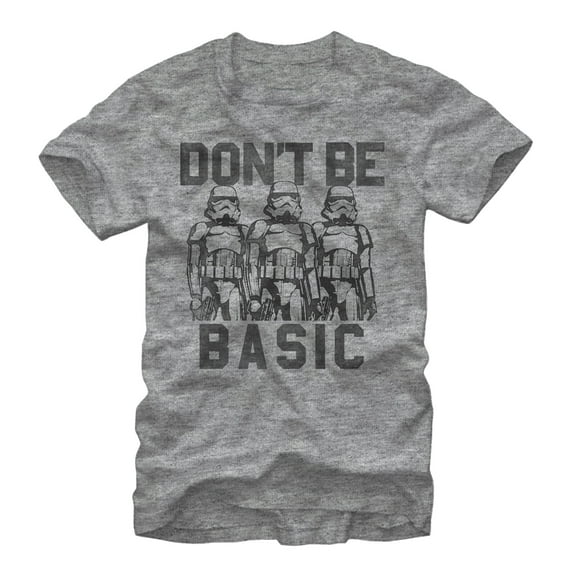 Men's Star Wars Don't Be Basic Stormtroopers  Graphic Tee Athletic Heather 2X Large