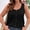 Black, variant on Womens Sleeveless Button Front Top - Beige Ribbed Knit Scoop Neck Relaxed Fit Casual Shirt for Summer Layering,Size 2XL