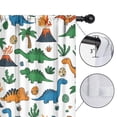 thumbnail image 4 of Blackout Kids Curtains,White Cartoon Dinosaurs Volcanoes Pattern Childrens Insulated Curtains Set Of 2,Bedroom Essentials,Toddler Room Decor 52"x84", 4 of 5
