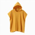 thumbnail image 3 of zuwimk Boys Girls Terry Bathrobe,Cotton Towel Robe ，Hooded Toddler Soft Fuzzy Robe For Kids(Yellow,One Size), 3 of 6