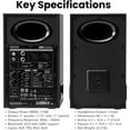 thumbnail image 3 of Restored Edifier MR5 2.0 Studio Monitor Bookshelf Speakers, 110W(RMS), Hi-Res Audio, Bluetooth 6.0, 3-Way Active Design, Room Compensation, XLR/TRS/RCA Inputs, Compact Size for Home Studio & Music, 3 of 9