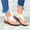 White, variant on Patlollav Womens Summer Fashion Casual Hollow Split-toe Woman Herringbone Wedge Sandals