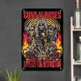 thumbnail image 3 of Placa Metal Vintage Guns N Roses Pintura Hierro Rectangular Pared 20x30cm, 3 of 9