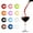 plum bossom, variant on 12pc Silicone Drink Identifier Clips For Parties Efficient Nonslip Glass Markers With Multiple Color
