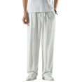 thumbnail image 2 of Men Pants Loose Straight Elastic Waist Casual Loose Lounge Trousers Solid Color, 2 of 8