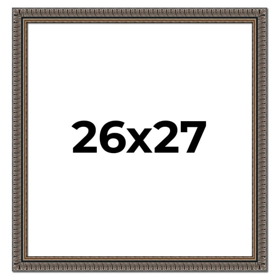 26x27 Frame Black Feather Payton Ornate Solid Wood Picture Frame Width 1.75 Inches | Interior Depth