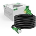 thumbnail image 3 of RVGUARD 50 Amp 25 Foot RV Power Cord, 14-50P to SS2-50R Generator Extension Cord, Heavy Duty STW Cord with LED Power Indicator and Cord Organizer, Green, ETL Listed, 3 of 7