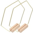 thumbnail image 4 of UPOUART Hexagonal Metal Floral Hoops Golden 2Set 9.1X9.1X0.2In, 4 of 8