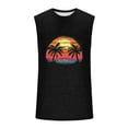 thumbnail image 4 of Cmfcve Hawaiian Tank Top for Men Breathable Loose Summer Sleeveless Beach Vacation Shirts Crew Neck Graphic Gym Tees T-shirt, 4 of 5