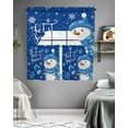 thumbnail image 5 of Blue Christmas, Kitchen Curtains Swag Valance and Tier Curtains Set 36 Inch Length, Winter Snowflake Snowman Rod Pocket Drape Panels Pair Swag Curtains for Bathroom/Cafe/Window, 5 of 6