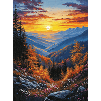 Sunset Mountain Landscape Canvas Art Print, Perfect for Living Room,Hotel, and Gallery Wall Decor