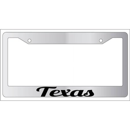 Texas Chrome Plastic License Plate Frame