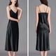thumbnail image 5 of Gibobby Pijamas para mujer Camisón de tirantes de talla grande para mujer, camisón de seda de hielo de verano para mujer(Marina,M), 5 of 5
