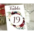 thumbnail image 2 of Darling Souvenir Double Sided Print Floral Table Numbers Wedding Reception Decorative Table Top Cards-5" x 7" (1 to 30), 2 of 4
