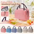 thumbnail image 2 of Lunch Tote Bag | Insulated Leakproof Reusable Striped Lunch Bag | Portable Office Lunch Bag for Work, Picnic, Beach | Gift for Coworker, 2 of 6